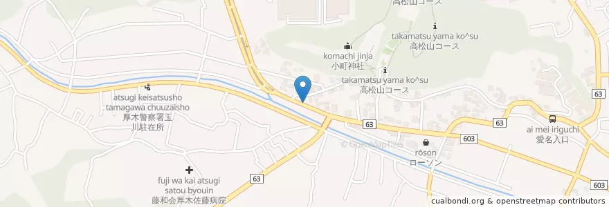Mapa de ubicacion de 厚木市立小野児童館 en 일본, 가나가와현, 厚木市.