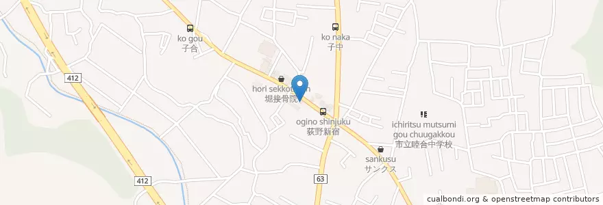 Mapa de ubicacion de 厚木警察署下荻野交番 en ژاپن, 神奈川県, 厚木市.