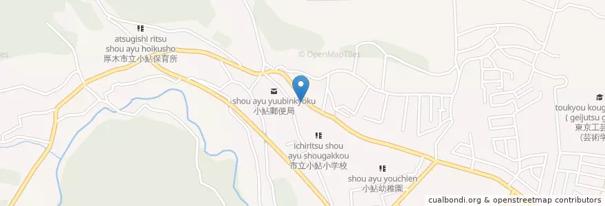 Mapa de ubicacion de 厚木警察署小鮎駐在所 en ژاپن, 神奈川県, 厚木市.