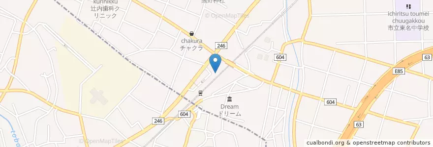 Mapa de ubicacion de 厚木警察署 愛甲石田駅前交番 en Japan, Präfektur Kanagawa, 厚木市.