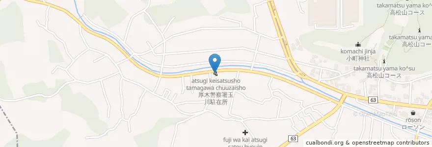 Mapa de ubicacion de 厚木警察署玉川駐在所 en Japão, 神奈川県, 厚木市.