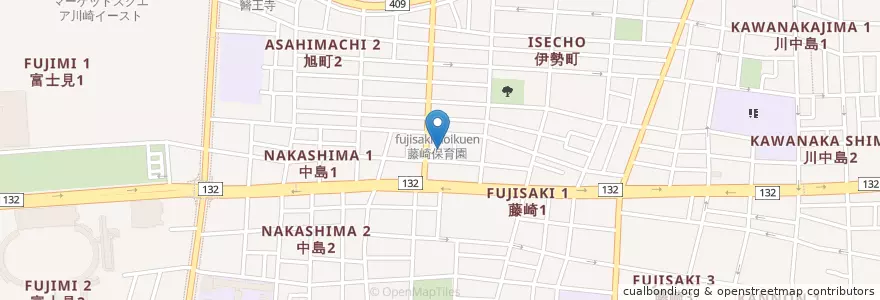 Mapa de ubicacion de 和光会にじのまち病院 en اليابان, كاناغاوا, 川崎市, 川崎区.