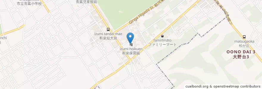 Mapa de ubicacion de 和泉保育園 en Jepun, 神奈川県, 相模原市, 中央区.