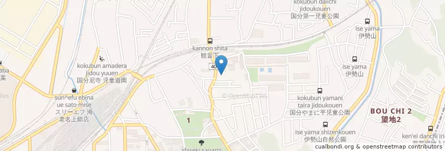 Mapa de ubicacion de 国分郵便局 en اليابان, كاناغاوا, 海老名市.