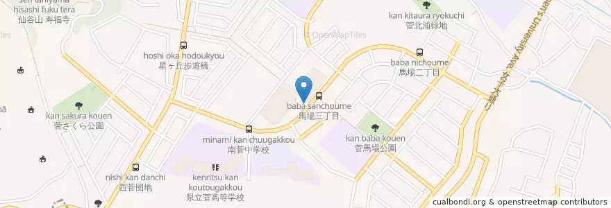 Mapa de ubicacion de 多摩警察署菅星ヶ丘交番 en 日本, 神奈川県, 川崎市, 多摩区.