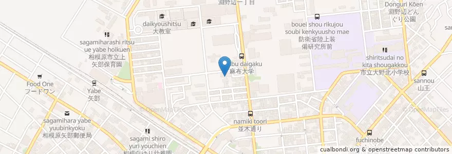 Mapa de ubicacion de 夜間保育所ドリーム en 일본, 가나가와현, 相模原市, 中央区.