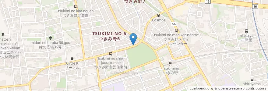 Mapa de ubicacion de 大和つきみ野郵便局 en Japón, Prefectura De Kanagawa, 大和市.