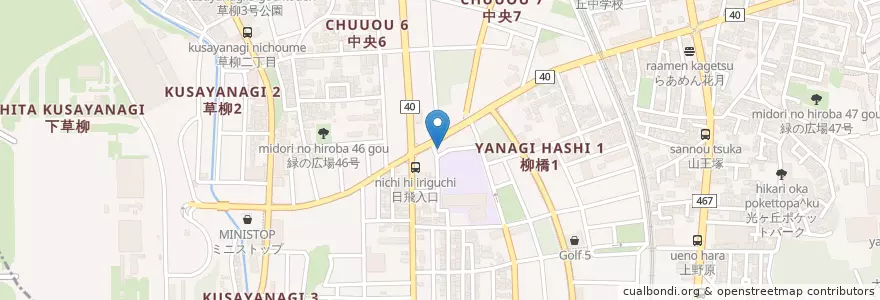 Mapa de ubicacion de 大和市消防署柳橋出張所 en ژاپن, 神奈川県, 大和市.