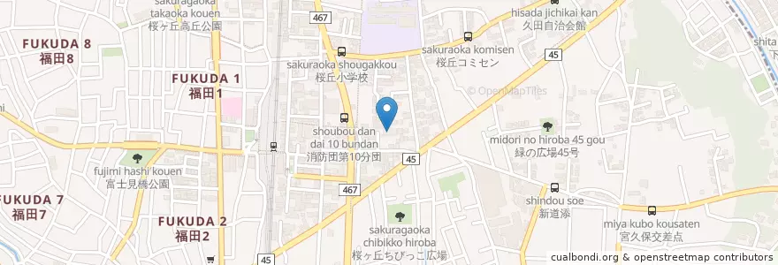 Mapa de ubicacion de 大和桜ケ丘幼稚園 en 日本, 神奈川県, 大和市.
