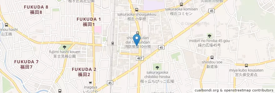 Mapa de ubicacion de 大和桜ヶ丘郵便局 en Giappone, Prefettura Di Kanagawa, 大和市.