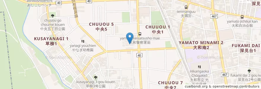 Mapa de ubicacion de 大和警察署 en 日本, 神奈川縣, 大和市.