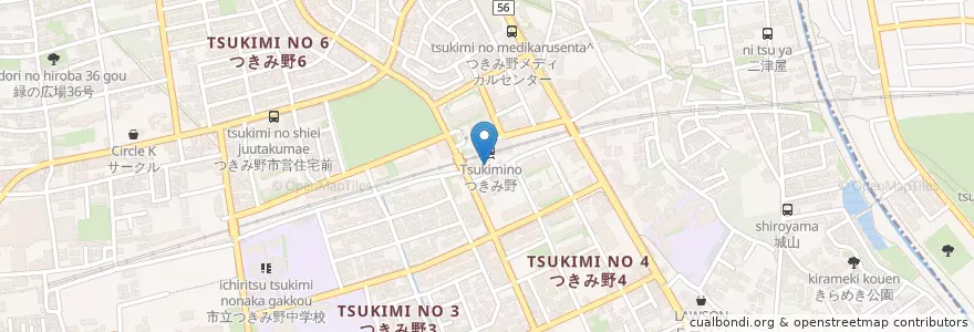 Mapa de ubicacion de 大和警察署つきみ野交番 en Japón, Prefectura De Kanagawa, 大和市.