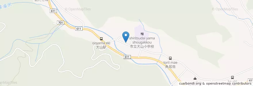 Mapa de ubicacion de 大山郵便局 en اليابان, كاناغاوا, 伊勢原市.