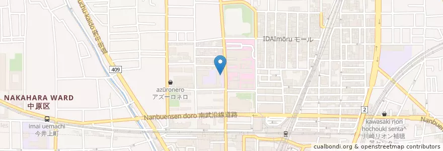 Mapa de ubicacion de 大西学園幼稚園 en 日本, 神奈川縣, 川崎市, 中原区.