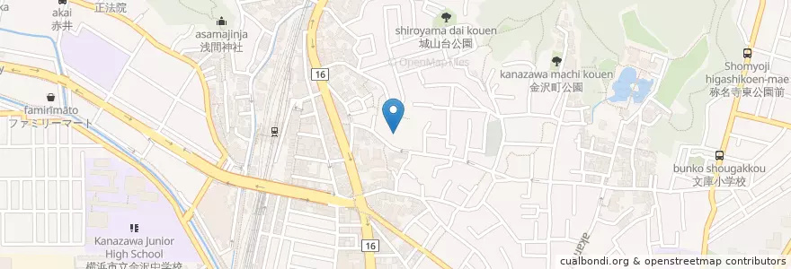 Mapa de ubicacion de 天使幼稚園 en Japonya, 神奈川県, 横浜市, 金沢区.