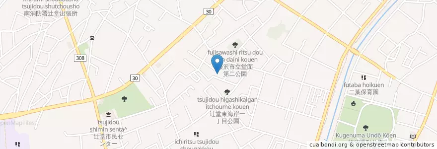 Mapa de ubicacion de 子供の園幼稚園 en Japan, Präfektur Kanagawa, 藤沢市.