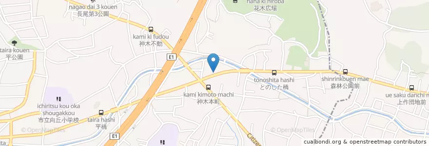 Mapa de ubicacion de 宮前警察署神木交番 en 日本, 神奈川県, 川崎市, 宮前区.