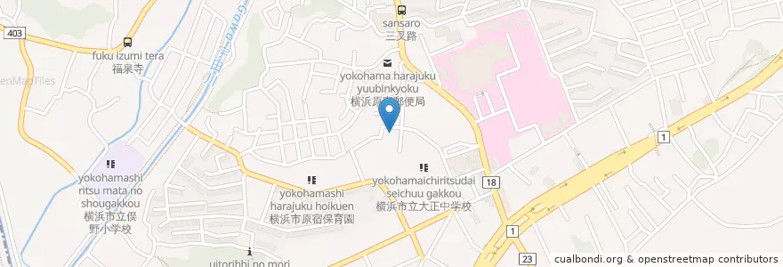 Mapa de ubicacion de 富士見ケ丘幼稚園 en اليابان, كاناغاوا, 横浜市, 戸塚区.