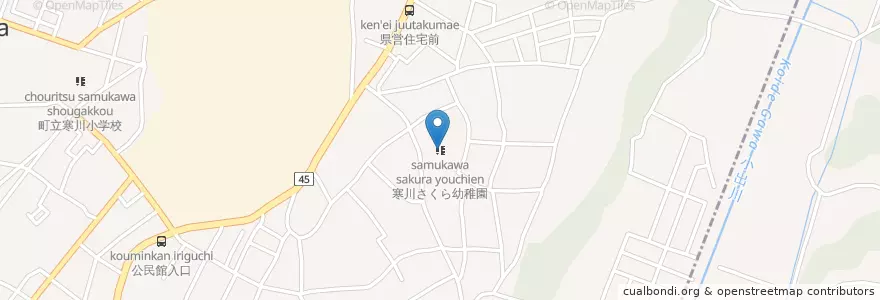 Mapa de ubicacion de 寒川さくら幼稚園 en Japonya, 神奈川県, 高座郡, 寒川町.