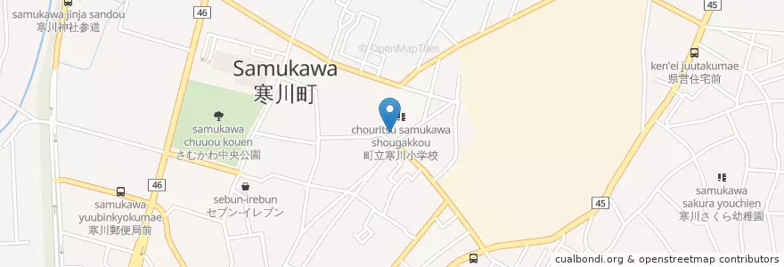 Mapa de ubicacion de 寒川町図書館 en Giappone, Prefettura Di Kanagawa, 高座郡, 寒川町.