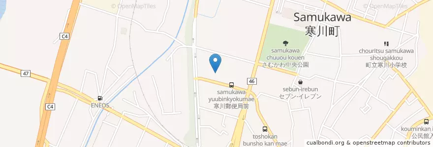 Mapa de ubicacion de 寒川郵便局 en 日本, 神奈川県, 高座郡, 寒川町.
