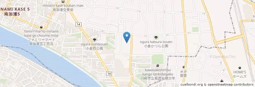 Mapa de ubicacion de 小峰幼稚園 en Japão, 神奈川県, 川崎市, 横浜市, 鶴見区.