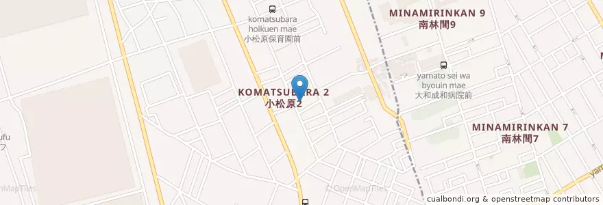 Mapa de ubicacion de 小松原幼稚園 en 일본, 가나가와현.