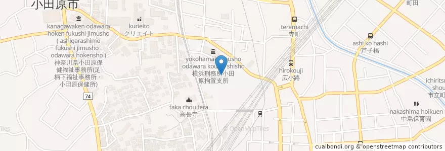 Mapa de ubicacion de 小田原少年院 en 日本, 神奈川県, 小田原市.