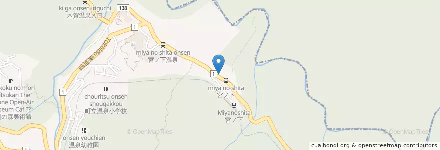 Mapa de ubicacion de 小田原警察署宮ノ下交番 en 일본, 가나가와현, 足柄下郡, 箱根町.
