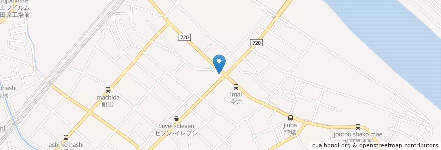 Mapa de ubicacion de 小田原警察署小田原大橋交番 en Japón, Prefectura De Kanagawa, 小田原市.