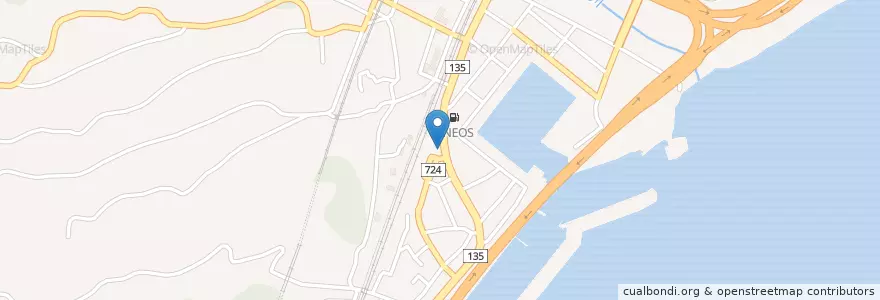 Mapa de ubicacion de 小田原警察署早川駅前交番 en 日本, 神奈川県, 小田原市.