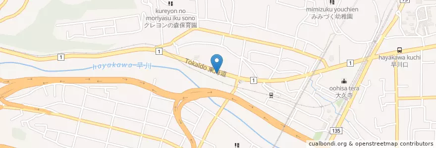 Mapa de ubicacion de 小田原警察署板橋駐在所 en Japan, Präfektur Kanagawa, 小田原市.