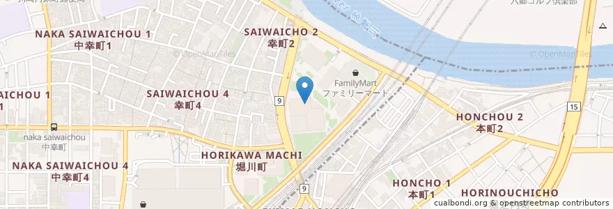 Mapa de ubicacion de 川崎ソリッドスクエア内郵便局 en ژاپن, 神奈川県, 川崎市.