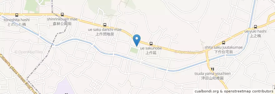 Mapa de ubicacion de 川崎上作延郵便局 en 일본, 가나가와현, 川崎市, 高津区, 宮前区.