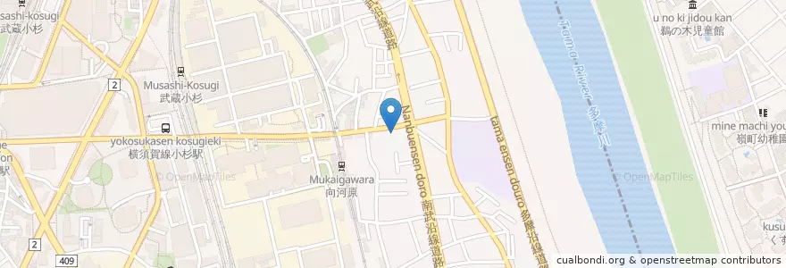 Mapa de ubicacion de 川崎下沼部郵便局 en ژاپن, 神奈川県, 川崎市, 中原区.