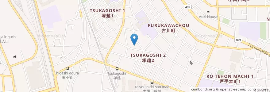 Mapa de ubicacion de 川崎塚越郵便局 en Japan, Kanagawa Prefecture, Kawasaki, Saiwai Ward.