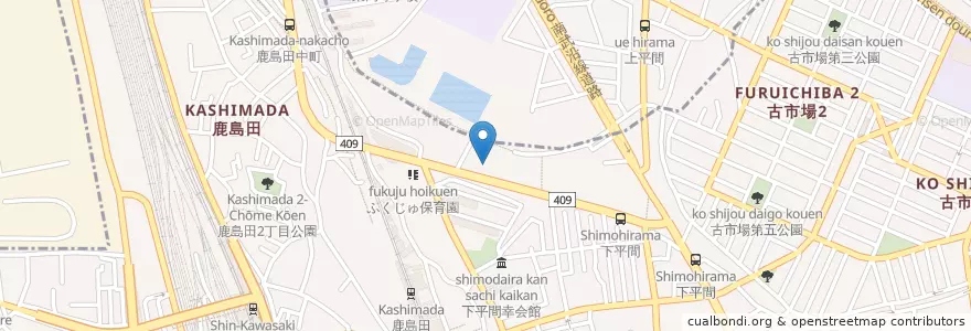 Mapa de ubicacion de 川崎市消防局幸消防署平間出張所 en ژاپن, 神奈川県, 川崎市, 幸区.