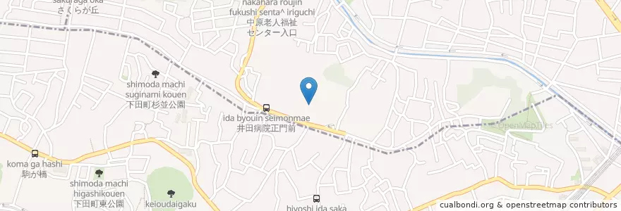 Mapa de ubicacion de 川崎市立井田病院 en ژاپن, 神奈川県, 横浜市.