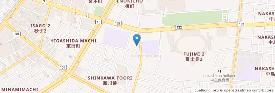 Mapa de ubicacion de 川崎社会保険事務所 en Japan, Kanagawa Prefecture, Kawasaki, Kawasaki Ward.
