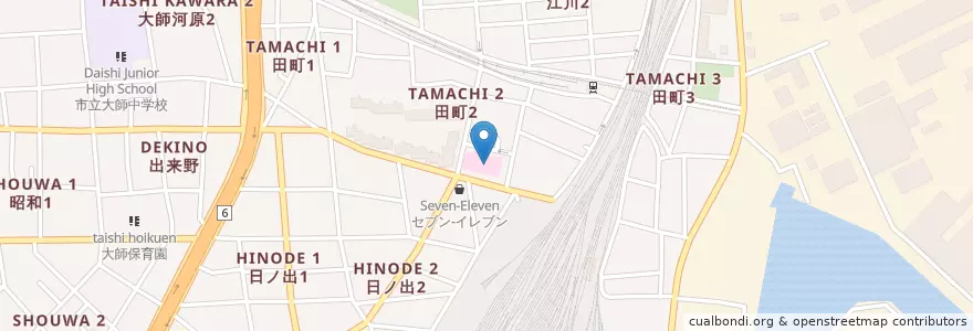 Mapa de ubicacion de AOI国際病院 en Япония, Канагава, Кавасаки, Кавасаки.
