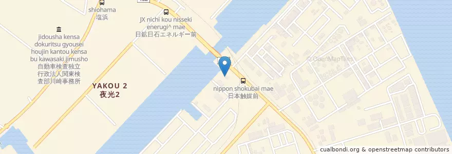 Mapa de ubicacion de 川崎臨港警察署川崎港連絡所 en Japan, Kanagawa Prefecture, Kawasaki, Kawasaki Ward.
