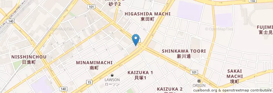 Mapa de ubicacion de 川崎警察署南町交番 en Japan, Kanagawa Prefecture, Kawasaki, Kawasaki Ward.