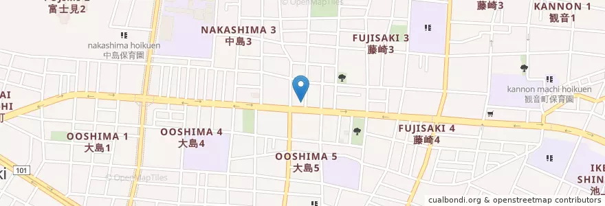 Mapa de ubicacion de 川崎警察署藤崎交番 en 日本, 神奈川県, 川崎市, 川崎区.