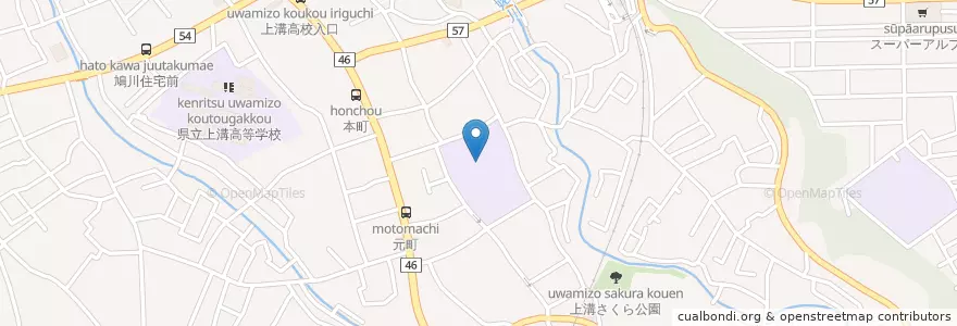 Mapa de ubicacion de 市立上溝小学校 en 일본, 가나가와현, 相模原市, 中央区.
