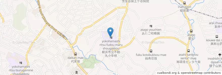 Mapa de ubicacion de 横浜市立不動丸小学校 en ژاپن, 神奈川県, 横浜市, 旭区.