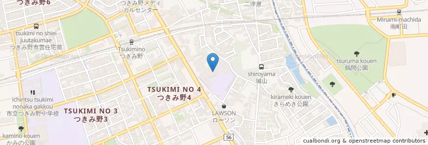 Mapa de ubicacion de 市立北大和小学校 en Japón, Prefectura De Kanagawa.