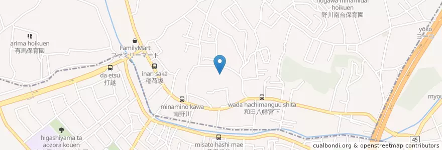 Mapa de ubicacion de 川崎市立南野川小学校 en Japan, Kanagawa Prefecture, Kawasaki.