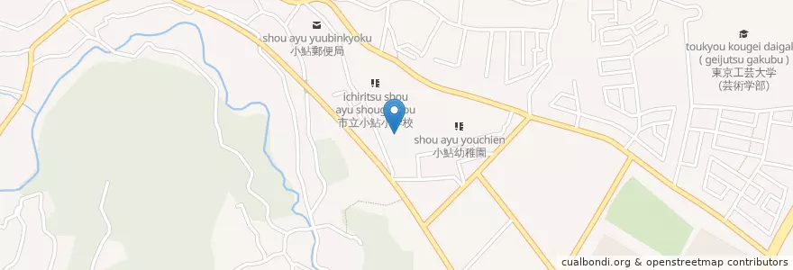 Mapa de ubicacion de 市立小鮎中学校 en اليابان, كاناغاوا, 厚木市.