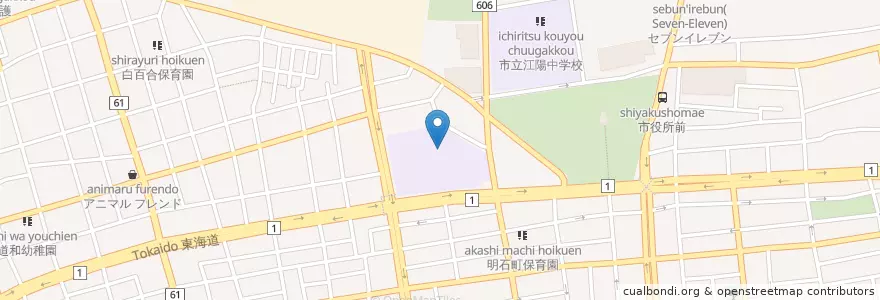 Mapa de ubicacion de 市立崇善小学校 en 일본, 가나가와현, 平塚市.