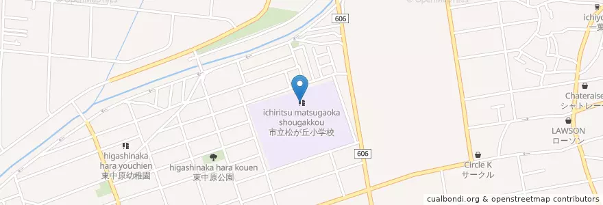 Mapa de ubicacion de 市立松が丘小学校 en 日本, 神奈川縣, 平塚市.